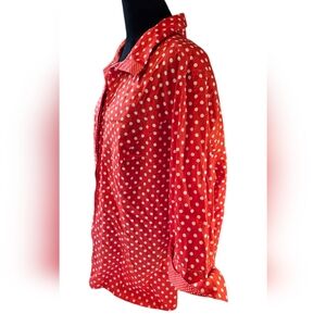 Lane Bryant Orange Polka Dot Blouse 28